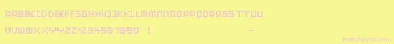 Orphan ffy Font – Pink Fonts on Yellow Background