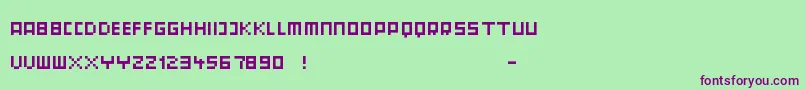 Orphan ffy-Schriftart – Violette Schriften auf grünem Hintergrund