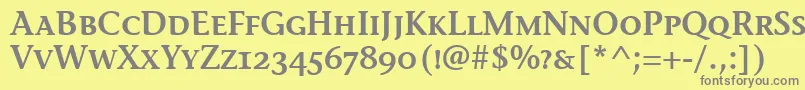 StoneInfSemScItcTtSemi Font – Gray Fonts on Yellow Background