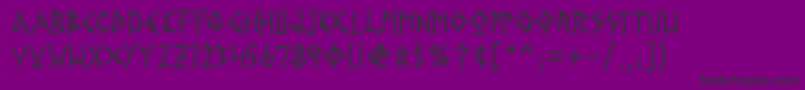 Шрифт GelioKleftiko – чёрные шрифты на фиолетовом фоне