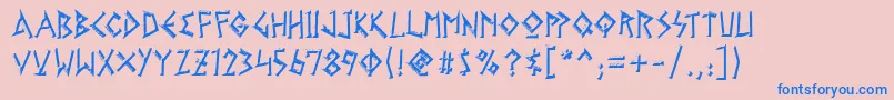 GelioKleftiko Font – Blue Fonts on Pink Background