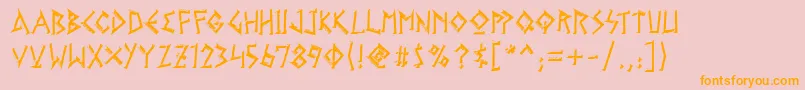 GelioKleftiko Font – Orange Fonts on Pink Background