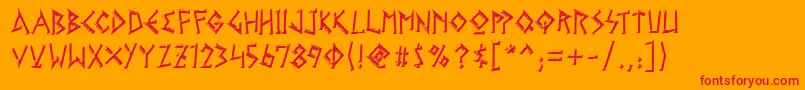 GelioKleftiko Font – Red Fonts on Orange Background