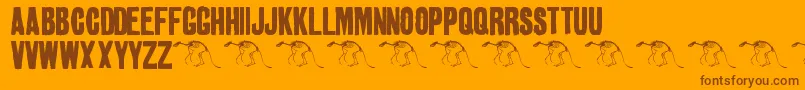 Golden0Pony Font – Brown Fonts on Orange Background