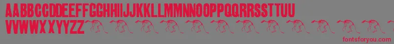 Golden0Pony Font – Red Fonts on Gray Background