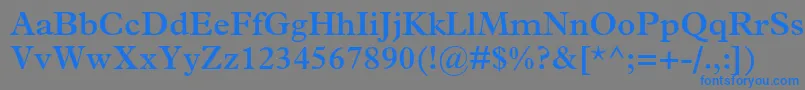 フォントPlantinstdSemibold – 灰色の背景に青い文字