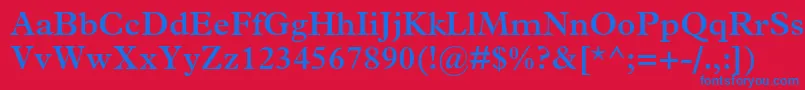 PlantinstdSemibold Font – Blue Fonts on Red Background