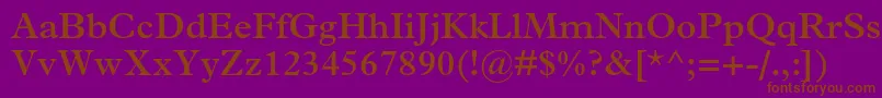 PlantinstdSemibold Font – Brown Fonts on Purple Background