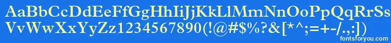 Czcionka PlantinstdSemibold – żółte czcionki na niebieskim tle