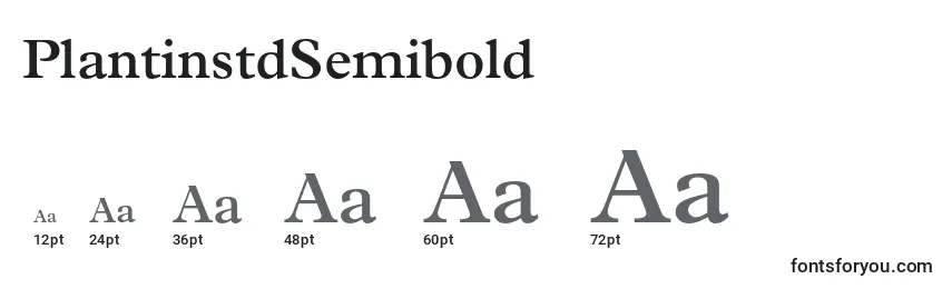 Размеры шрифта PlantinstdSemibold