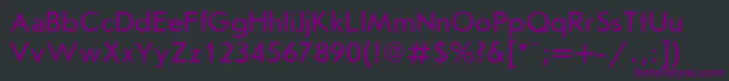 フォントJournls – 黒い背景に紫のフォント