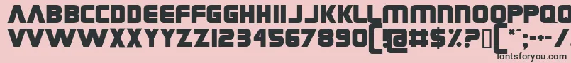 Grungerocker Font – Black Fonts on Pink Background