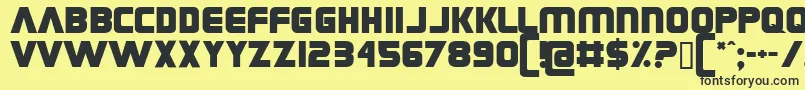 Grungerocker Font – Black Fonts on Yellow Background