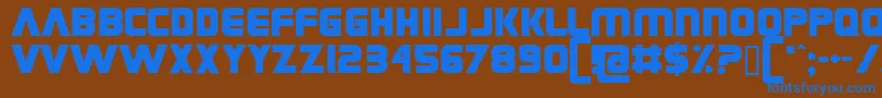 Grungerocker Font – Blue Fonts on Brown Background