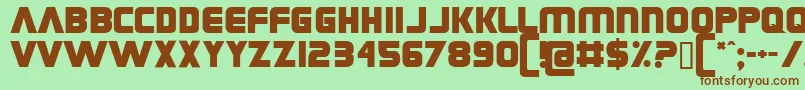 Grungerocker Font – Brown Fonts on Green Background