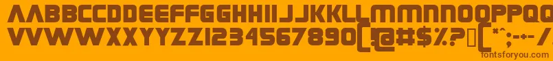 Grungerocker Font – Brown Fonts on Orange Background