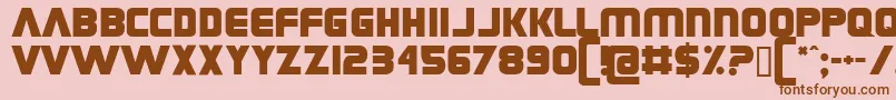 Grungerocker Font – Brown Fonts on Pink Background