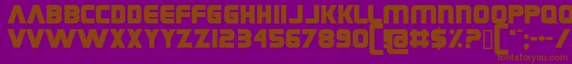 Grungerocker Font – Brown Fonts on Purple Background