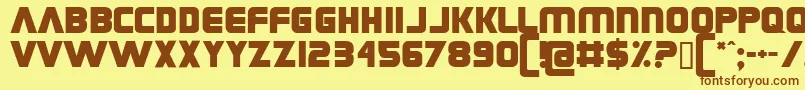 Grungerocker Font – Brown Fonts on Yellow Background