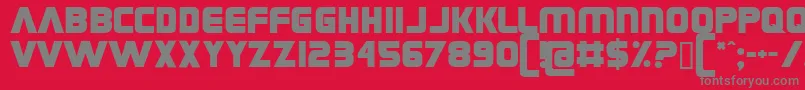 Grungerocker Font – Gray Fonts on Red Background