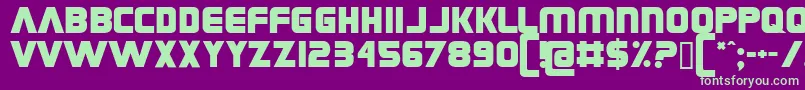 Grungerocker Font – Green Fonts on Purple Background