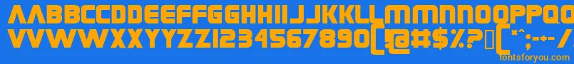 Grungerocker Font – Orange Fonts on Blue Background