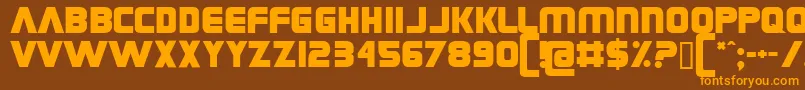Grungerocker Font – Orange Fonts on Brown Background