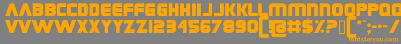Grungerocker Font – Orange Fonts on Gray Background