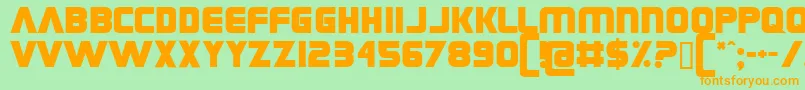 Grungerocker Font – Orange Fonts on Green Background