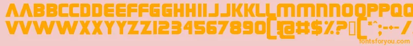 Grungerocker Font – Orange Fonts on Pink Background