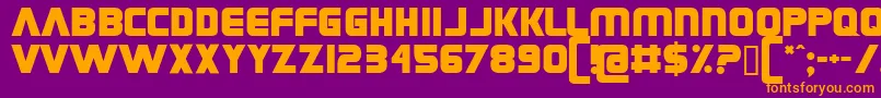 Grungerocker Font – Orange Fonts on Purple Background