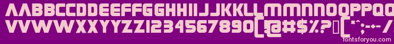 Grungerocker Font – Pink Fonts on Purple Background