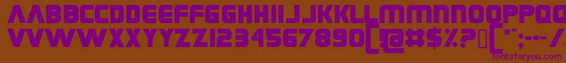 Grungerocker Font – Purple Fonts on Brown Background