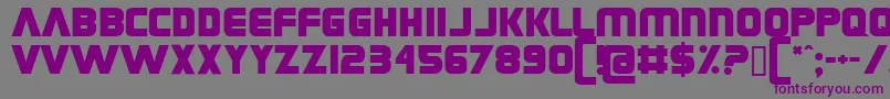 Шрифт Grungerocker – фиолетовые шрифты на сером фоне
