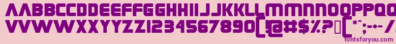 Grungerocker Font – Purple Fonts on Pink Background