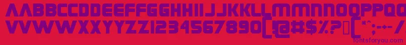 Grungerocker-fontti – violetit fontit punaisella taustalla