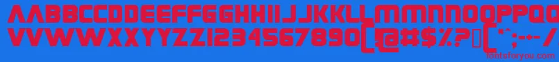 Grungerocker-fontti – punaiset fontit sinisellä taustalla