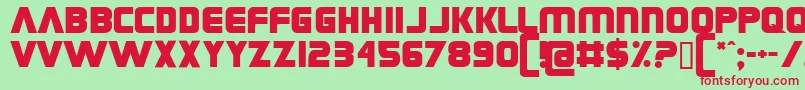 Grungerocker Font – Red Fonts on Green Background