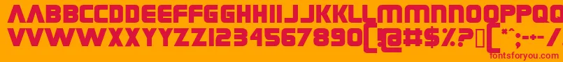 フォントGrungerocker – オレンジの背景に赤い文字