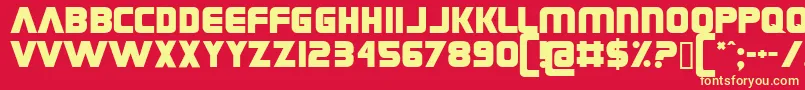 Grungerocker Font – Yellow Fonts on Red Background