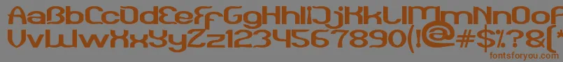 Funatic Font – Brown Fonts on Gray Background