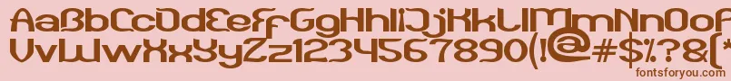 Funatic Font – Brown Fonts on Pink Background