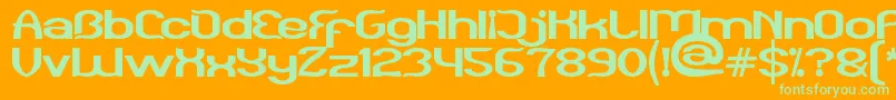 Funatic Font – Green Fonts on Orange Background