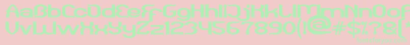 Funatic Font – Green Fonts on Pink Background