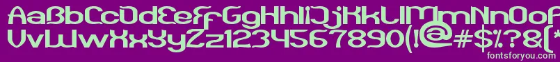 Funatic Font – Green Fonts on Purple Background