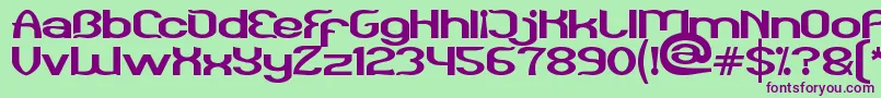 Funatic Font – Purple Fonts on Green Background