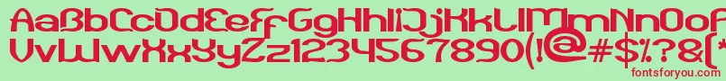 Funatic Font – Red Fonts on Green Background