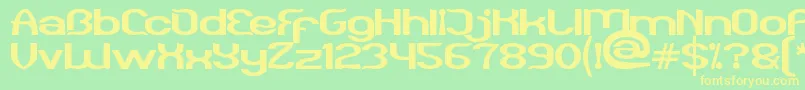 Funatic Font – Yellow Fonts on Green Background