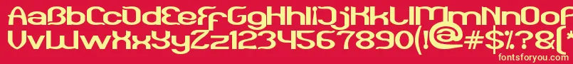 Funatic Font – Yellow Fonts on Red Background