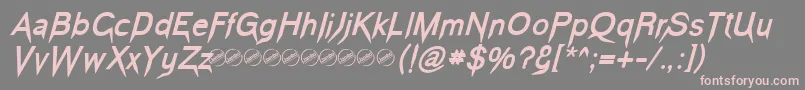 VampeticaBoldItalic Font – Pink Fonts on Gray Background